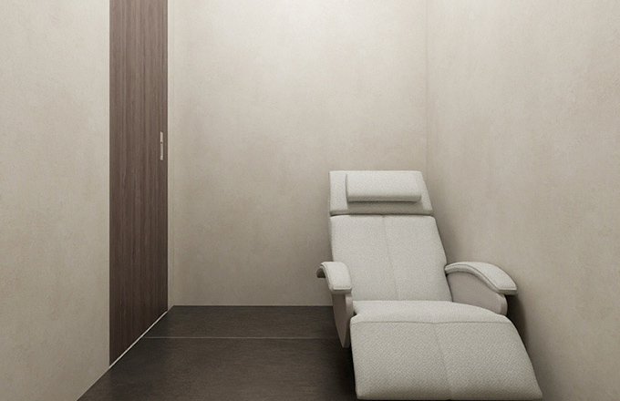 専用トイレ付き完全個室の前処置室