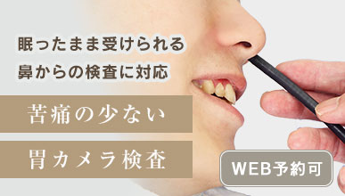眠ったまま受けられる鼻からの検査に対応 苦痛の少ない胃カメラ検査
